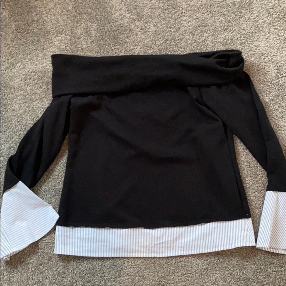 Black off the shoulder sweater